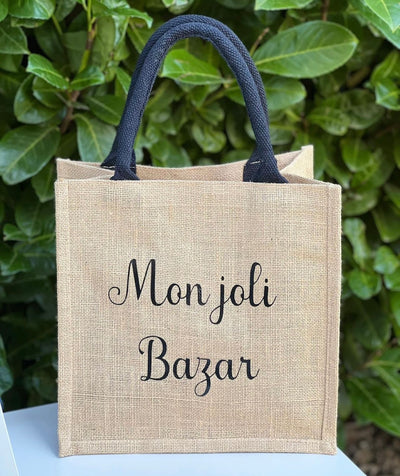 PETIT SAC EN JUTE ANSE NOIR