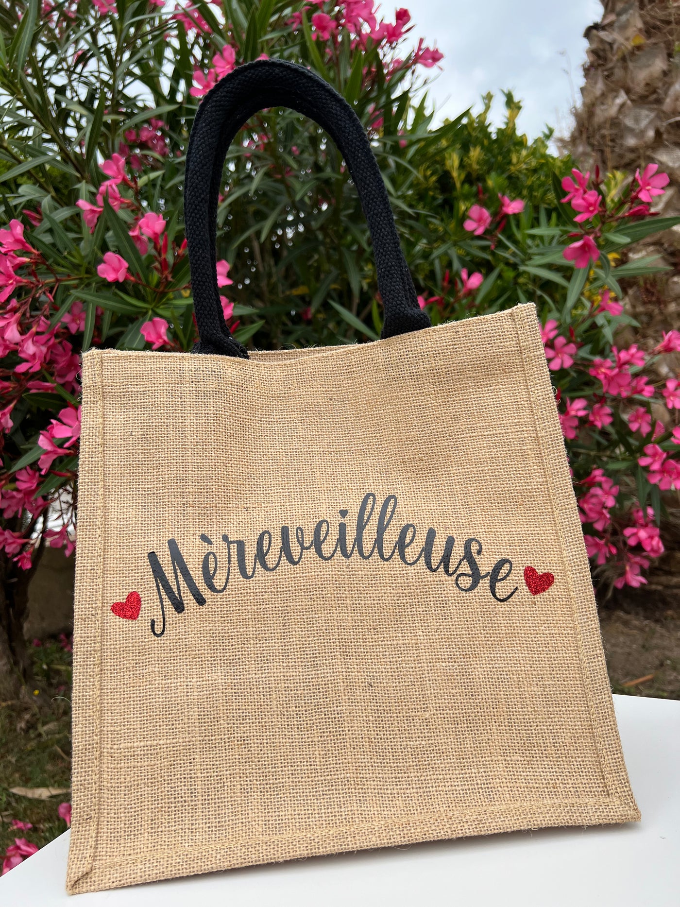 PETIT SAC EN JUTE ANSE NOIR